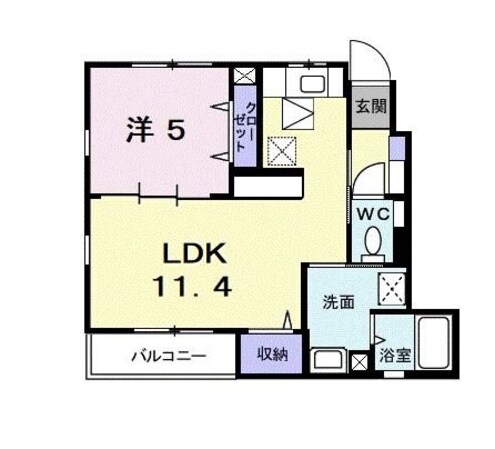 カーサ美園Ｂの物件間取画像